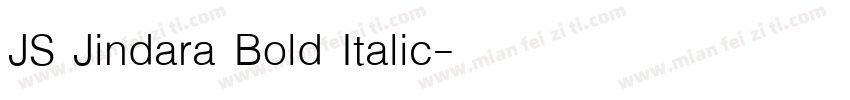 JS Jindara Bold Italic字体转换